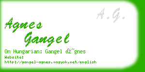 agnes gangel business card